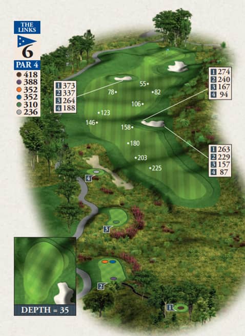 Bay Harbor Golf Club Links Course Hole 15 yardage map