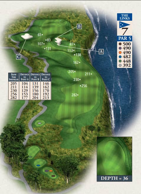 Bay Harbor Golf Club Links Course Hole 16 yardage map
