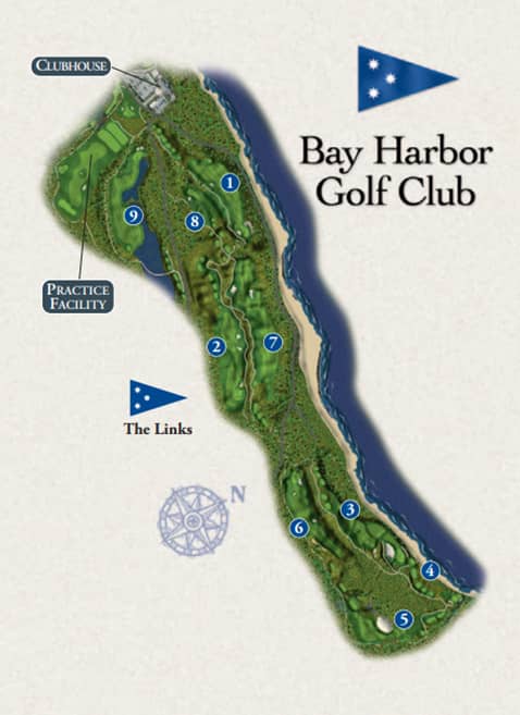 Bay Harbor Golf Club Links Course yardage map