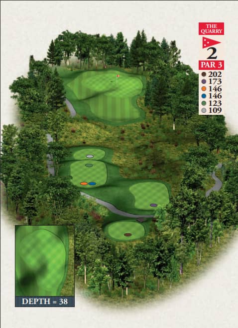 Bay Harbor Golf Club Quarry Course Hole 2 yardage map
