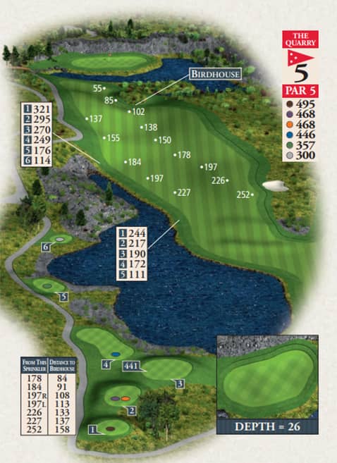 Bay Harbor Golf Club Quarry Course Hole 5 yardage map