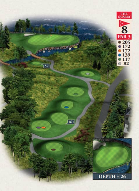 Bay Harbor Golf Club Quarry Course Hole 8 yardage map